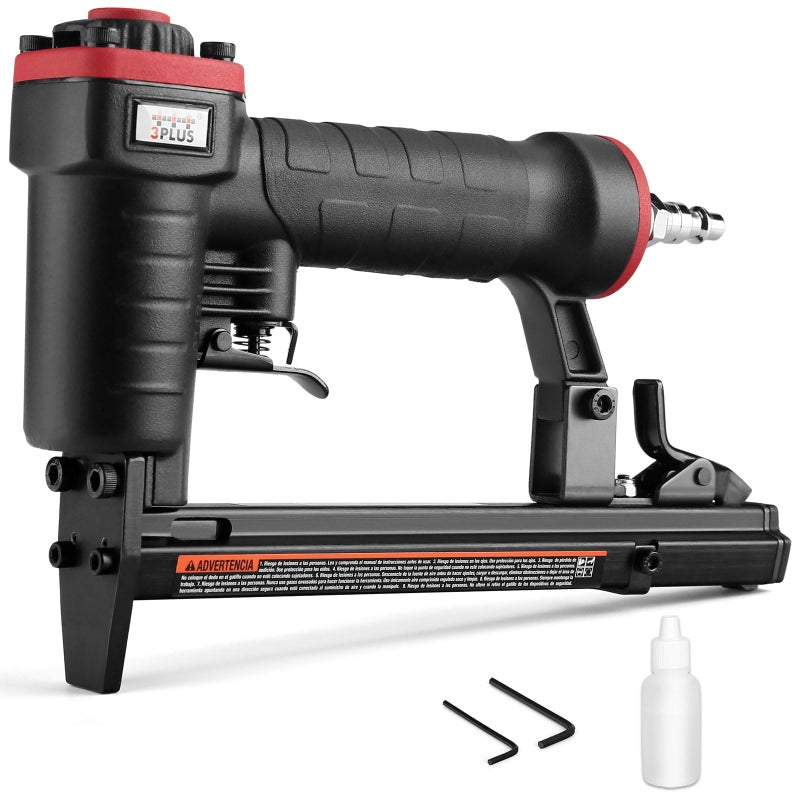 3PLUS HT5014SP Pneumatic 20 Gauge Stapler, T50 Upholstery Stapler, 1/4-Inch to 9/16-Inch - Image 1